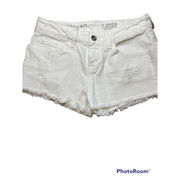 Vans Distressed Cut Off Short Shorts White Size 1 Juniors