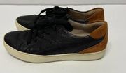 Naturalizer Womens Morrison Sneaker Black Brown Leather Size 5.5 Lace Up Comfy