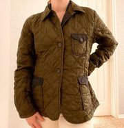 Lands'End  Green Quilted Jacket