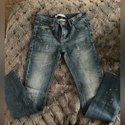 Vigoss Teens Distressed Dark Wash Blue Jeans Size 12