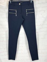 River island navy blue cropped pants 6