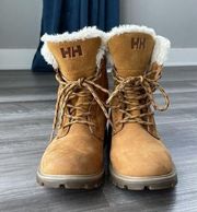 Helly Hanson Womens Suede Winter Boots Size 6 Lace Up