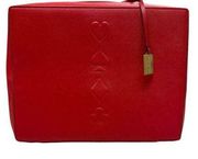 NWOT Estee Lauder Red Large Cosmetic Box Bag