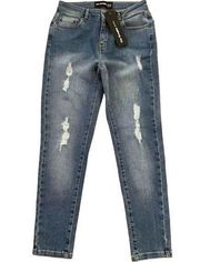 The Kooples Billy Factory Heavy Destroyed And Bleach Skinny Jean Womens 24 New.