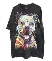 The Mountain 2013 Beware of Pit Bulls Tie Dye T Shirt SZ XL