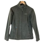 Columbia  gray fleece full zip side zip pockets high collar jacket