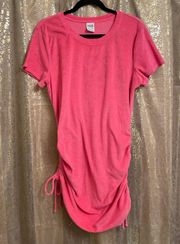 PINK Victorias Secret Hot Pink Terry Ruched Side Tie Dress, XL