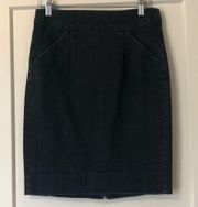 J. Crew STRETCH Denim Pleated Midi Skirt Size4