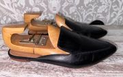 The Frances Skimmer Mule in Black Leather - Size 10
