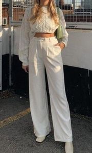 Huxley White Wide Leg Trousers 2