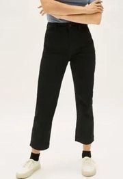 NWT Everlane Black The Straight Leg Crop Cropped Pants Women's Size 00