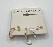 Lucky Brand 6-Pc Love-Motif Single Earrings in Two-Tone MSRP $12 NWT