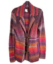Michael Stars Size 2 Sweater Cardigan Alpaca Wool Red Purple V Neck Knit F