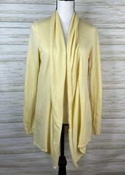 J. McLaughlin Pale Yellow Lighthweight Drape Cardigan