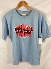 4/$25 NWT Bp. Women’s Knit Oversized Graphic Tee in Blue “Make a Stand” small