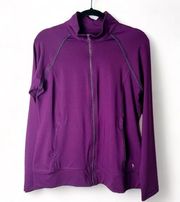 Danskin Now - Purple Semi-Fitted Zip Up - Sz. L