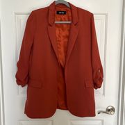 Orange blazer jacket size small worn once!!