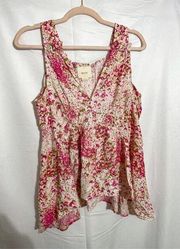 Anthropologie Maeve sleeveless pink boho top