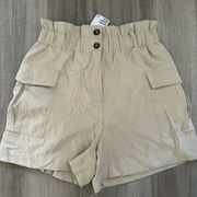 NWT H&M Cargo Paperbag Shorts