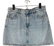 MNG by  Light Blue Denim Jean Mini Skirt Women Sz M