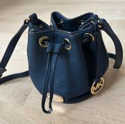 Navy Bucket Crossbody Bag