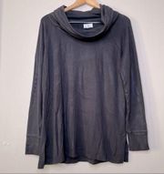 Lou & Grey Black Turtle Neck Soft Pullover Cowl Neck Sweater Size M