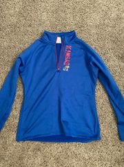 KU quarter-zip pullover