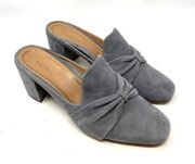 Vionic Plaza Presley Heeled Mules Gray Suede Size US 8.5