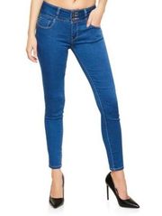 Womens Wax Jean Butt I Love You Push-Up Medium Wash Skinny Jeans - Sz 15