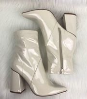 Qupid | Patent Leather Maelie Bootie - CREAM