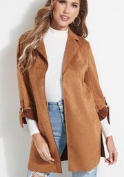 Guess SASHA FAUX-SUEDE OPEN FRONT JACKET