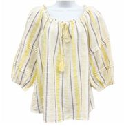 NWT  Bohemian Striped Off/On The Shoulder Top Size XL