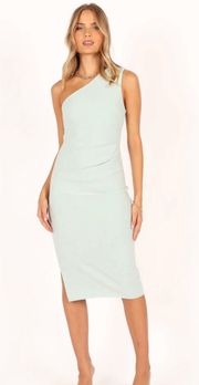 Mint Green One Shoulder Midi Dress