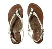 Lauren Ralph Lauren gently used white strappy sandals EUC