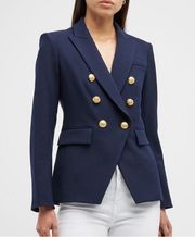 Veronica Beard Miller Dickey Double Breasted Blazer in Navy Blue Size 6 New