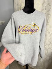 Vintage Minnesota Vikings  Football Crewneck Sweatshirt