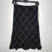 ALLISON Taylor Black Tweed Skirt Size 4 Petite