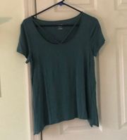 Green Scoop Neck Tee