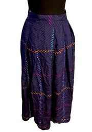 COLOURS by Alexander Julian Vintage Retro Maxi Purple Skirt