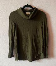 Green Cowl Neck Sweater 