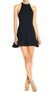 Finders Keepers navy blue halter fit and flare skater mini dress NWT size large