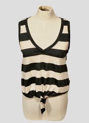 Socialite Stripe Front Tie Tank Top