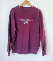 Vtg Jansport University of Minnesota Gophers Mom Crewneck Sweatshirt size Lg