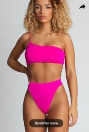 High Waist V Bikini In Hot Pink