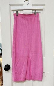 Women’s Free People Pink Knit Sweater MIDI Skirt Size XS