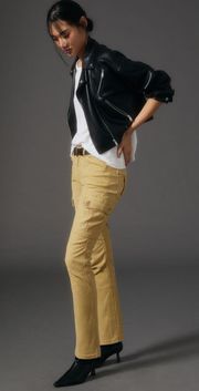 Pilcro Beige Low-Rise Slim Cargo Pants