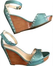 Via Spiga  Mercato Wedge Sandals Size 8 Bin 25