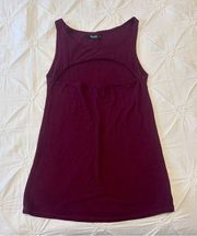 Michael Lauren Burgundy Cutout Tank Top