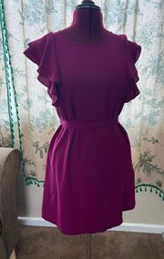 Magenta/Pink Maurice’s Flutter-Sleeve Dress