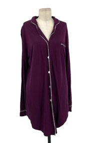 Cosabella Bella Nightshirt Deep Purple Nightgown Size XL